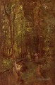 Francois Le Ru De Valmondois Barbizon impressionistische Landschaft Charles Francois Daubigny Wald